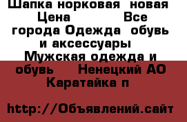 Шапка норковая, новая › Цена ­ 5 000 - Все города Одежда, обувь и аксессуары » Мужская одежда и обувь   . Ненецкий АО,Каратайка п.